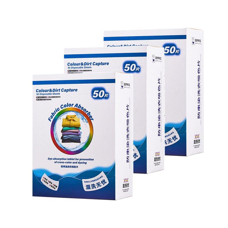 Color Catchers for Laundry, 150 Grabber Sheets Color Catcher Laundry Sheets - Maintains Original Colors of Clothing, Suitable Use for Home, Apartment, School, Travel - Image 1